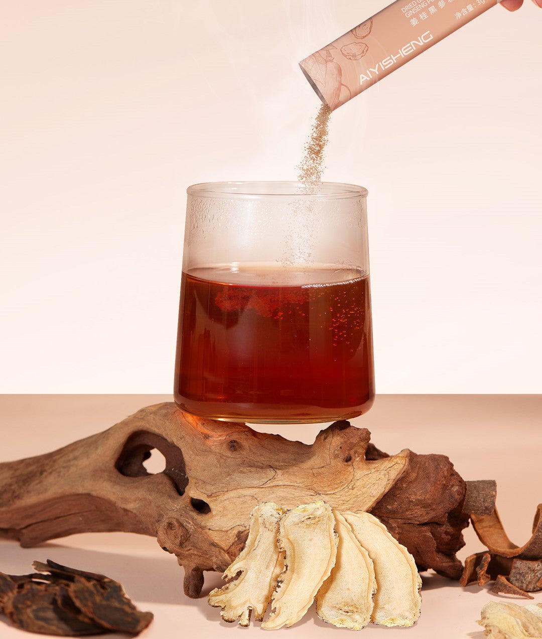 Add Dried Ginger Cinnamon And Black Ginseng Powder