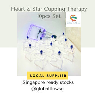 Hearts & Stars Cupping Therapy Cups 10 pcs Set