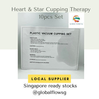 Hearts & Stars Cupping Therapy Cups 10 pcs Set
