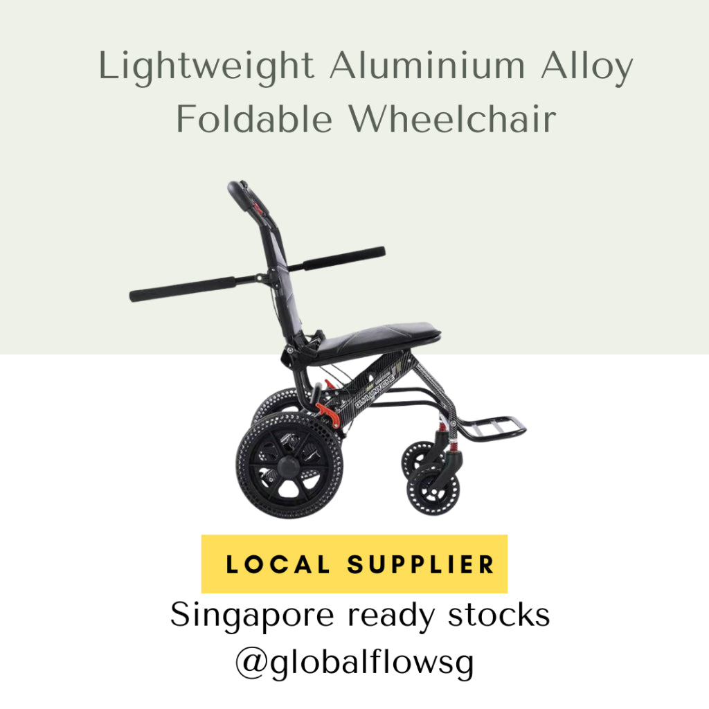 Wheelchair - Lightweight Aluminium Alloy Foldable Travelling Wheelchair