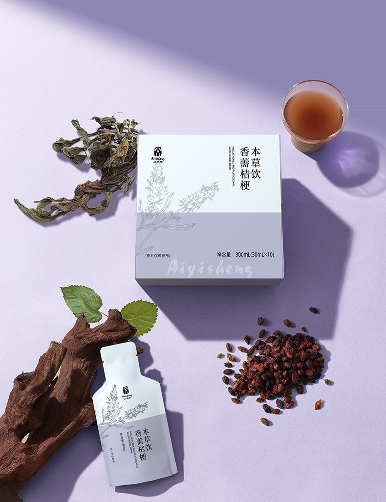 Moslae Herba and Platycodon Radix Herbal Drink
