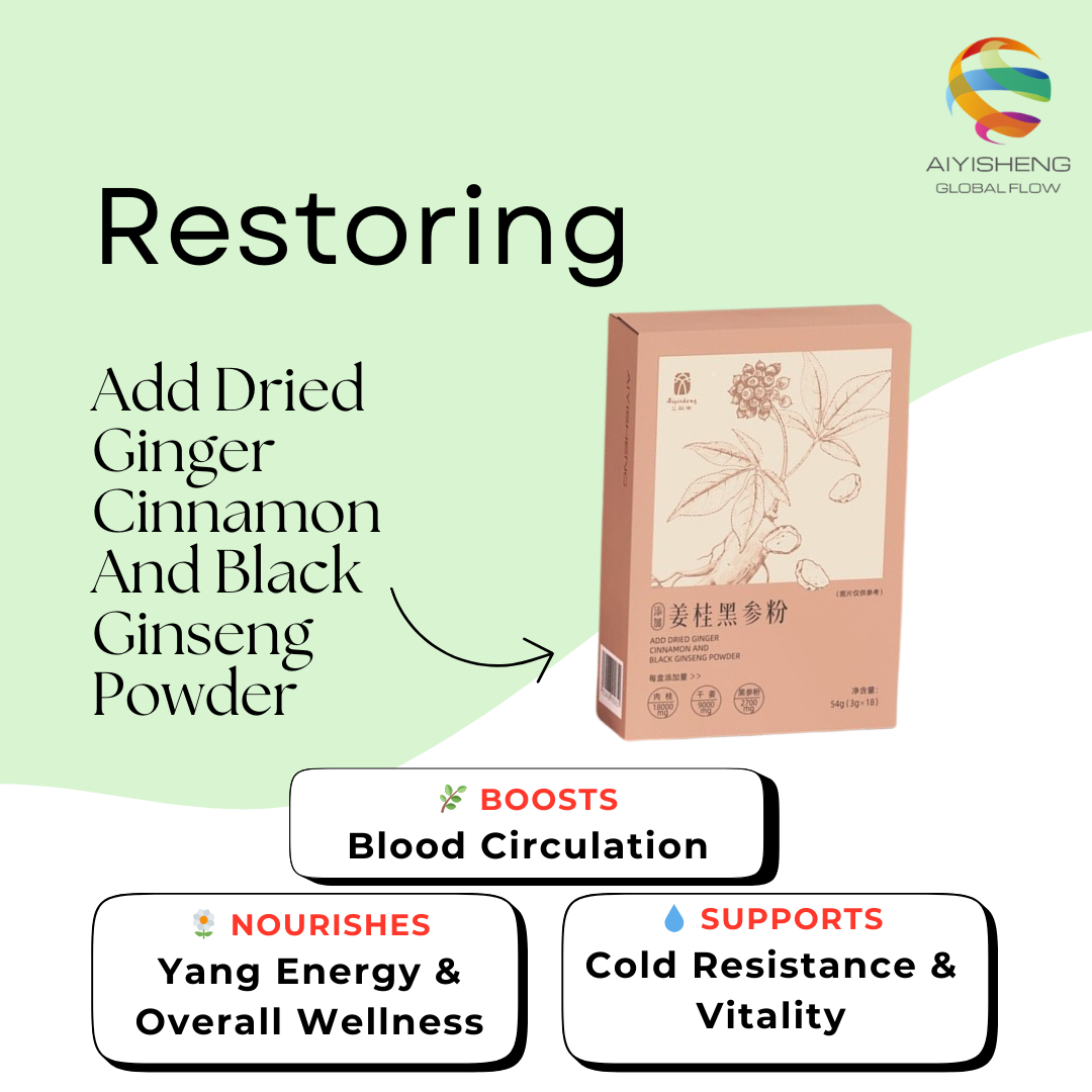 Dried Ginger Cinnamon And Black Ginseng Powder_1