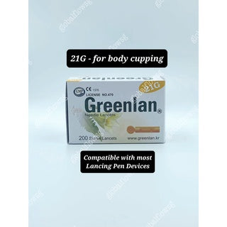 Greenlan Lancet Needles 21G 23G 26G 28G Chinese Health Medical Cupping Cup Therapy Body Massage Care TCM Hijama Bekam