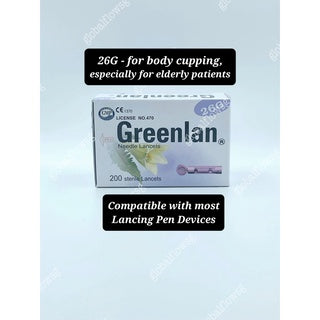 Greenlan Lancet Needles 21G 23G 26G 28G Chinese Health Medical Cupping Cup Therapy Body Massage Care TCM Hijama Bekam