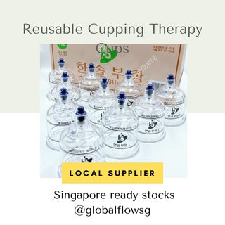 HANSOL Cupping Cup Set [10pcs size 1] Chinese Health Medical Vacuum Suction Therapy Body Massage Care TCM Physiotherapy