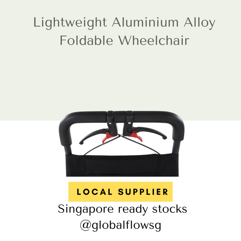 Wheelchair - Lightweight Aluminium Alloy Foldable Travelling Wheelchair