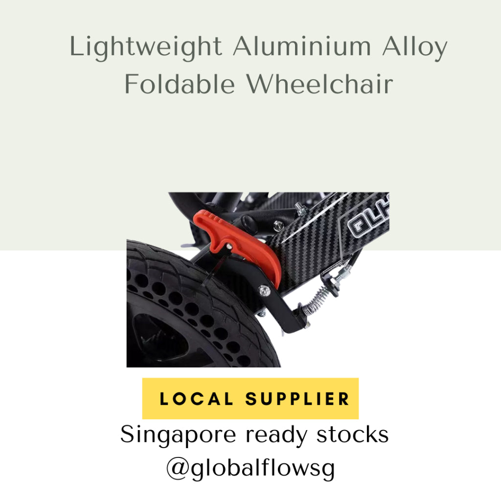 Wheelchair - Lightweight Aluminium Alloy Foldable Travelling Wheelchair